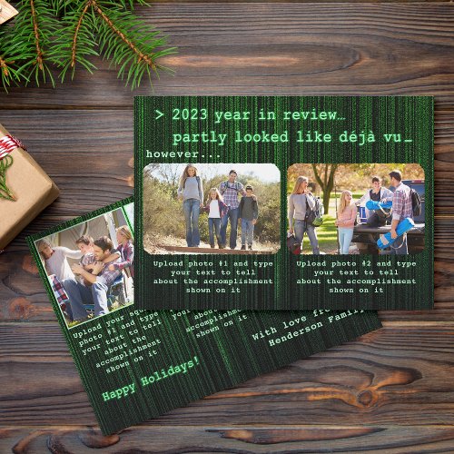 2023 Year in Review Family Photo Collage New Year Holiday Card