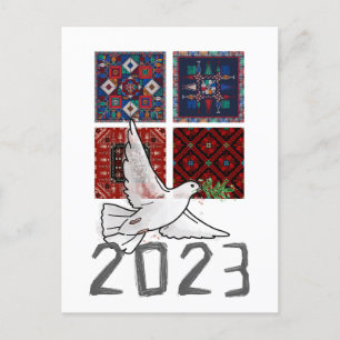 2023 Year of Peace and Justice- Happy New Year Invitation Postcard