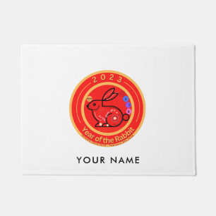 2023 Year of Rabbit design Doormat