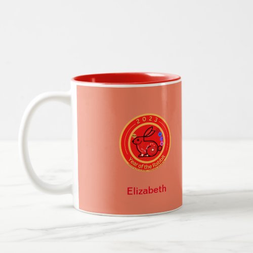 2023 Year of Rabbit design     Two_Tone Coffee Mug