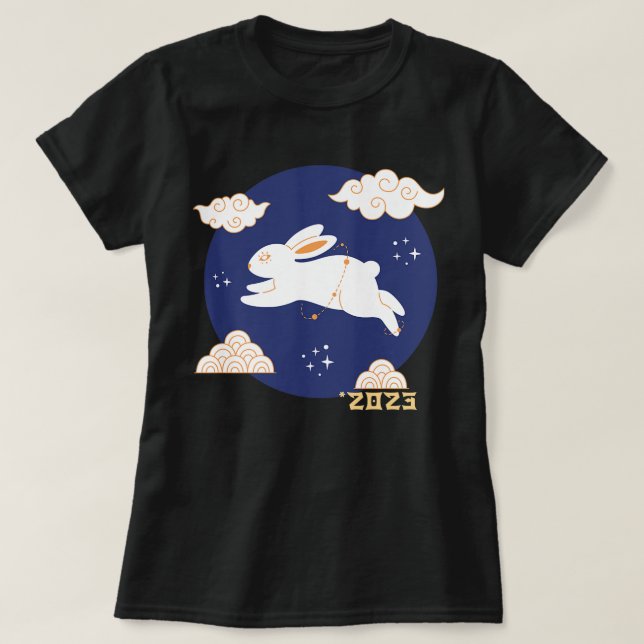2023 Year Of The Rabbit Happy Chinese New Year Cut T-Shirt (Design Front)