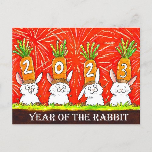 2023 Year of the Rabbit Postcard