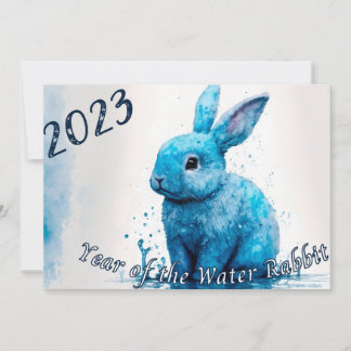 2023 Year of the Water Rabbit Postcard