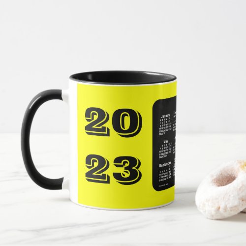 2023 Yellow Calendar by Janz Mug