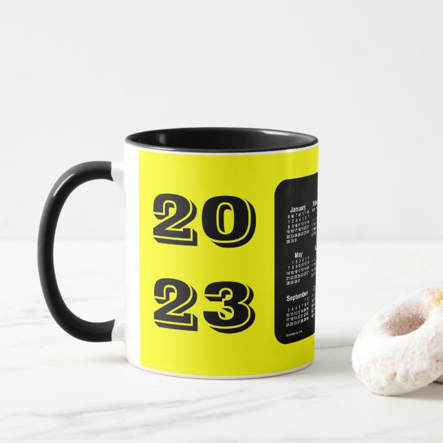 2023 Yellow Calendar by Janz Mug (With Donut)