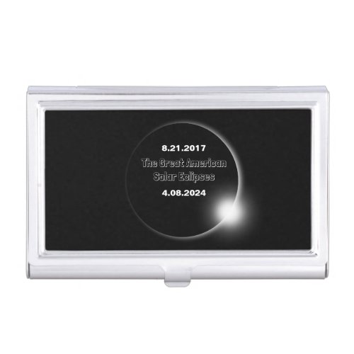 2024  2017 Double Dated Solar Eclipse Business Card Case