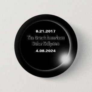 2024 & 2017 Double Dated Solar Eclipse Button