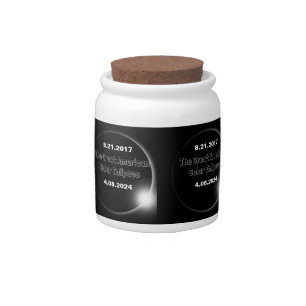2024 & 2017 Double Dated Solar Eclipse Candy Jar