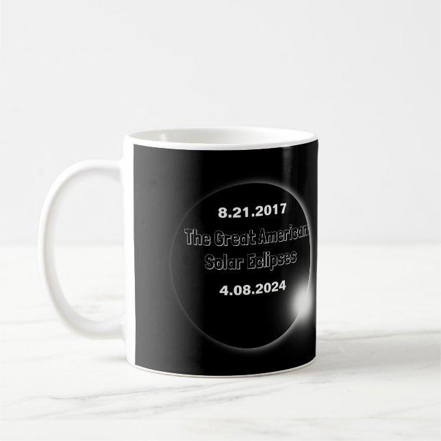 2024 & 2017 Double Dated Solar Eclipse Coffee Mug (Left)