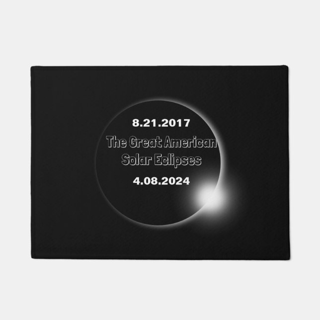 2024 & 2017 Double Dated Solar Eclipse Doormat (Front)