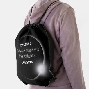 2024 & 2017 Double Dated Solar Eclipse Drawstring Bag