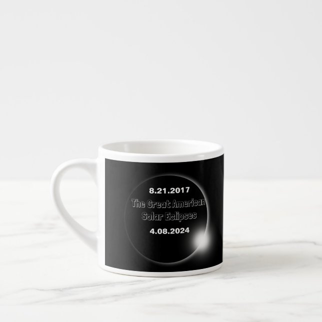 2024 & 2017 Double Dated Solar Eclipse Espresso Cup (Left)