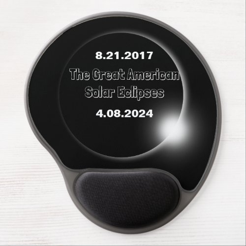 2024  2017 Double Dated Solar Eclipse Gel Mouse Pad