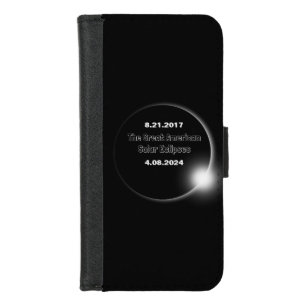 2024 & 2017 Double Dated Solar Eclipse iPhone 8/7 Wallet Case