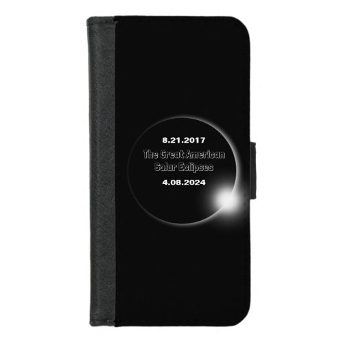 2024  2017 Double Dated Solar Eclipse iPhone 87 Wallet Case