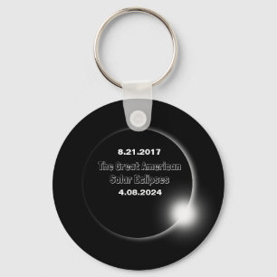 2024 & 2017 Double Dated Solar Eclipse Keychain