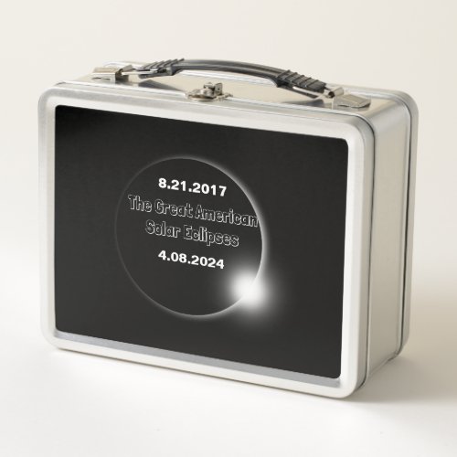 2024  2017 Double Dated Solar Eclipse Metal Lunch Box