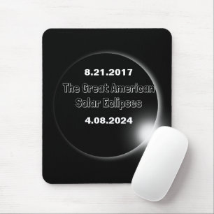 2024 & 2017 Double Dated Solar Eclipse Mouse Pad