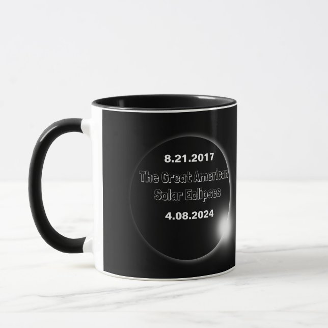 2024 & 2017 Double Dated Solar Eclipse Mug (Left)