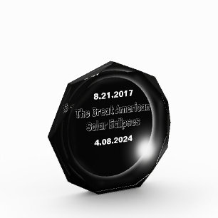 2024 & 2017 Double Dated Solar Eclipse Photo Block