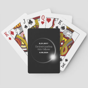 2024 & 2017 Double Dated Solar Eclipse Poker Cards