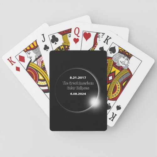 2024  2017 Double Dated Solar Eclipse Poker Cards