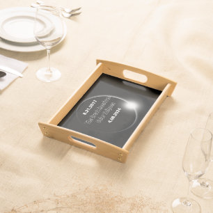 2024 & 2017 Double Dated Solar Eclipse Serving Tray