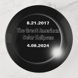 2024 & 2017 Double Dated Solar Eclipse Trinket Tray