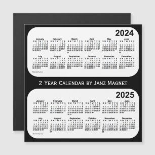 2024-2025 Black and White 2 Year Calendar by Janz