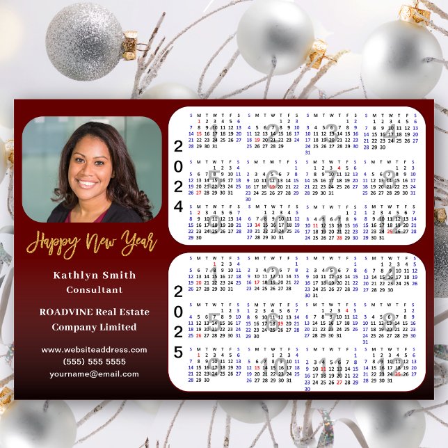 2024 2025 Calendar Corporate Photo Red Magnetic (Creator Uploaded)