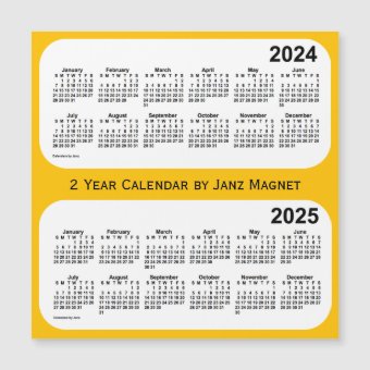 2024-2025 Gold 2 Year Calendar by Janz | Zazzle