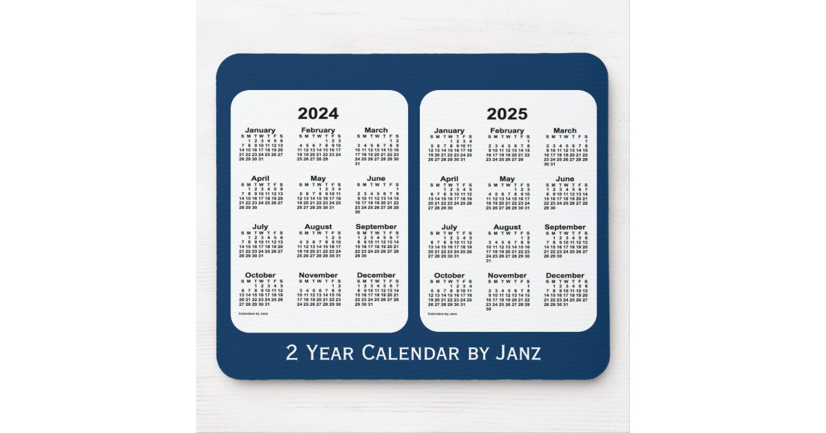 20242025 Police Box Blue 2 Year Calendar by Janz Mouse Pad