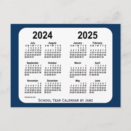 2024_2025 Police Box Blue School Calendar by Janz Postcard