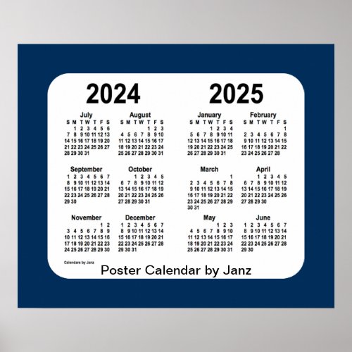 2024_2025 Police Box Blue School Calendar by Janz Poster