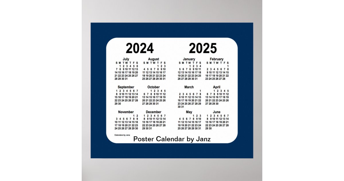 20242025 Police Box Blue School Calendar by Janz Poster Zazzle