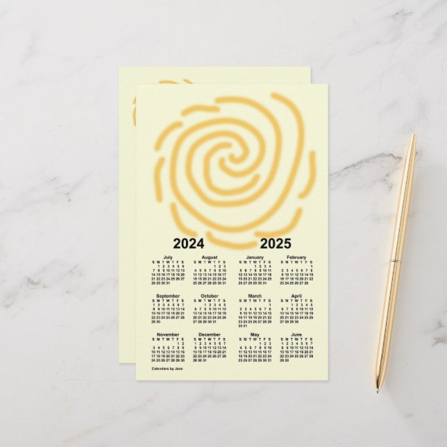 2024-2025 Sunny Days School Year Calendar by Janz Stationery (Front/Back In Situ)