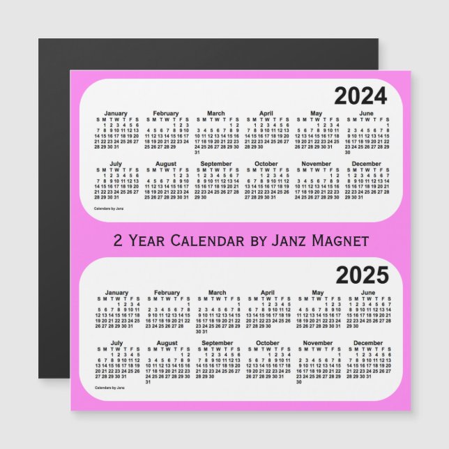 2024-2025 Violet 2 Year Calendar by Janz Magnet (Front/Back)