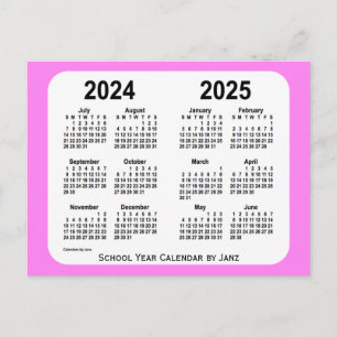 2024-2025 Violet Mini School Calendar by Janz Postcard