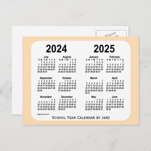 20242025 Wheat Mini School Calendar by Janz Postcard Zazzle