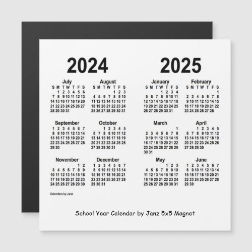 2024_2025 White School Year Calendar by Janz