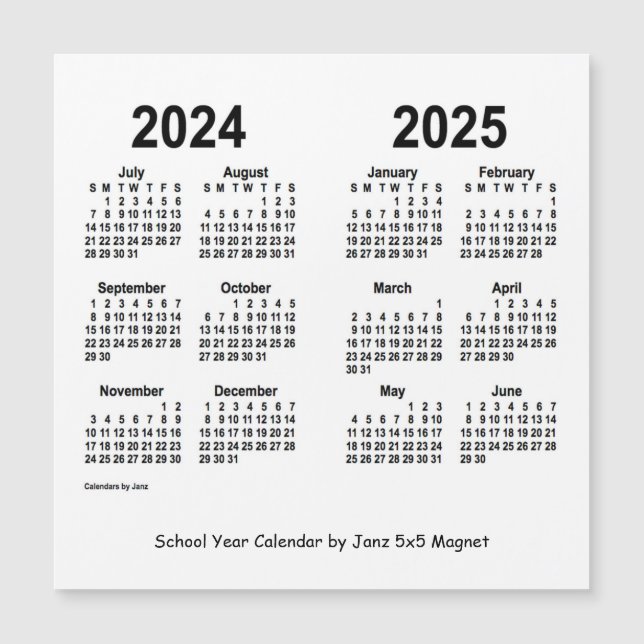 もりけん講座2024 2024-2025 White School Year Calendar by Janz | Zazzle