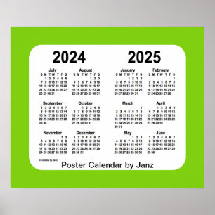 2024-2025 Yellowgreen School Calendar by Janz Poster