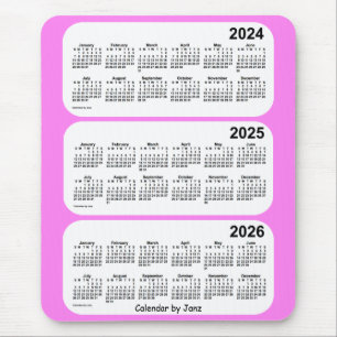 2024-2026 Violet 3 Year Calendar by Janz Mouse Pad