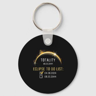 2024 2044 Total Solar Eclipse Checklist Totality 2 Keychain