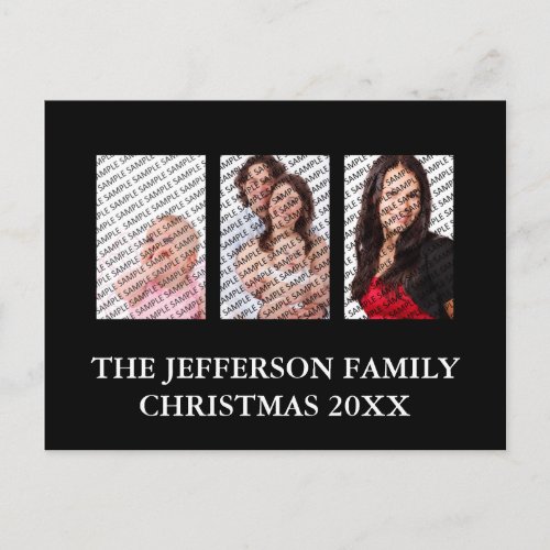 2024 3 Family Photos Custom Postcard Calendar