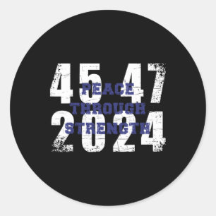 2024 45 47 America First Maga Cool Vintage Unique  Classic Round Sticker