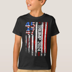 2024 45 47 Vintage American Flag Retro 4547  T-Shirt