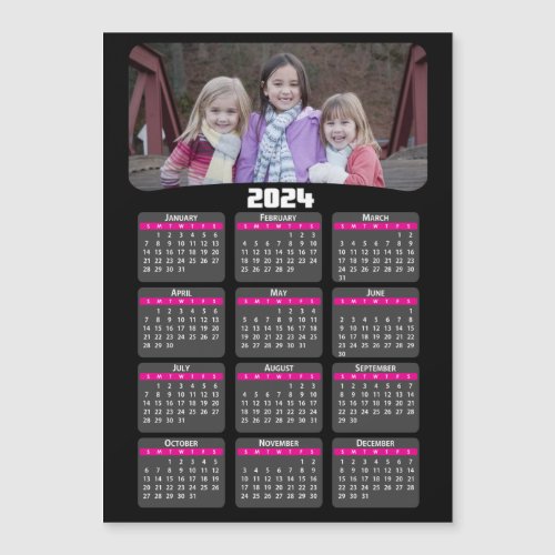 2024 _ Add Your Photo _ Calendar _  Pink