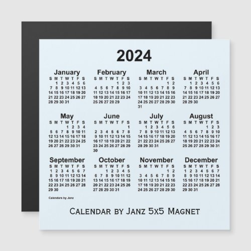 2024 Alice Blue Calendar by Janz 5x5 Magnet