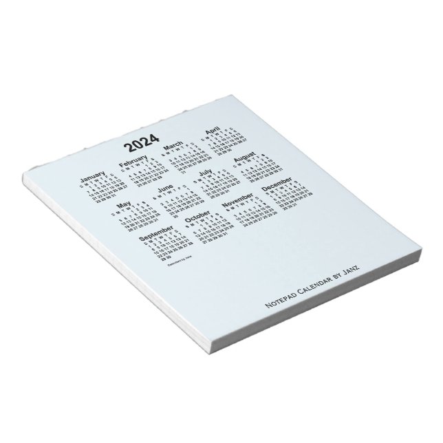 2024 Alice Blue Calendar by Janz Small Notepad (Angled)